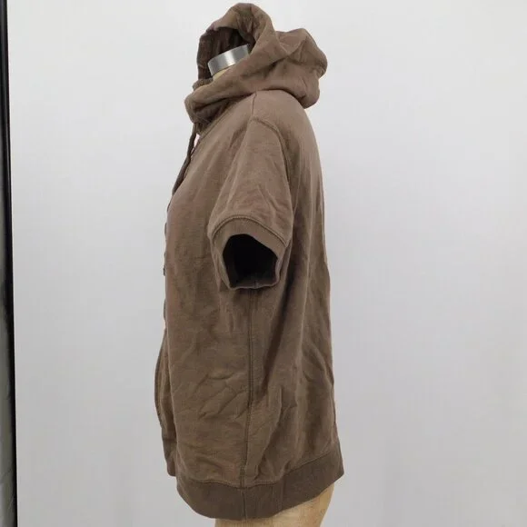 Lot Of 2 Sonoma Womens Hooded Short Sleeve Sweatshirt And Cardigan Sweater XL - Picture 10 of 16